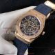 Perfect Replica Hublot Big Bang Rose Gold Case Blue Roman Hollow Face 45mm Watch (3)_th.jpg